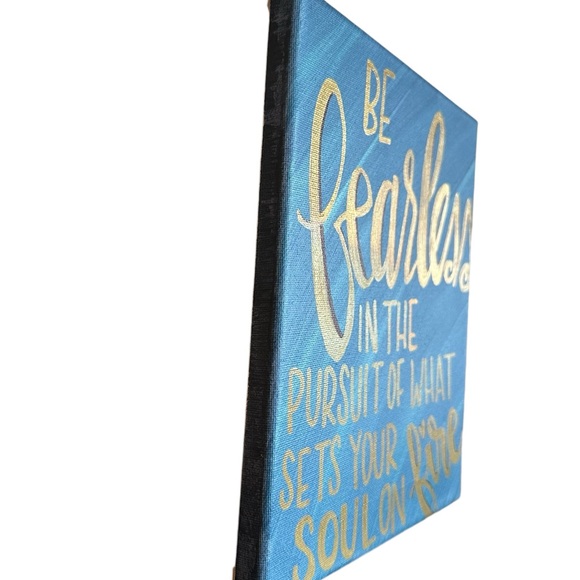 Be Fearless Canvas Wall Art Original Hand Painted Motivational Y2K Encouragement - Picture 3 of 13